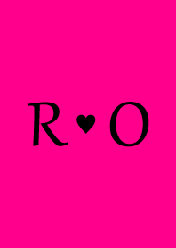 Initial "R & O" Vivid pink & black.