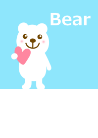 White bear and heart from J
