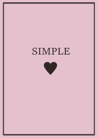 SIMPLE HEART =black pinkpurple=