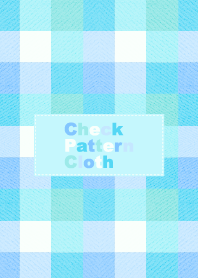 Check Pattern Cloth Pastel mint-blue