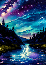 Beautiful starry night view#1414