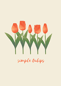 simple tulips -red-