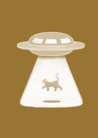UFO and dark cat
