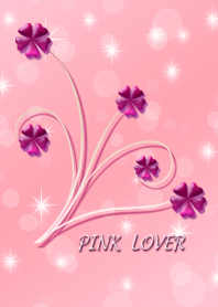 Pink lover shining with flower