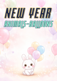 Soft Pastel New Year Balloons