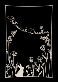 Botanical Drawing/Black14