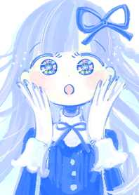 retoro girl(blue)