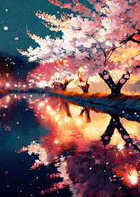 美しい夜桜の着せかえ#2226