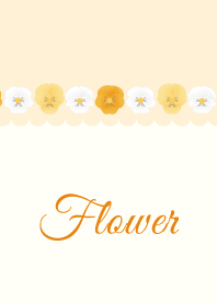 Flower 010 (pansy-Yellow-Orange)
