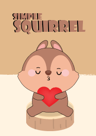 Simple Love Cute squirrel