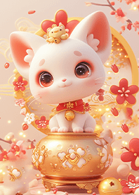 ⭐️花開富貴幸福招財貓❤️1-4
