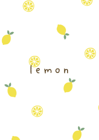 lemon simple pattern/white