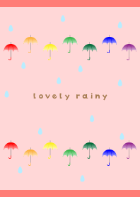lovely rainy day04 on red JP