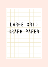 LARGE BEIGE GRID GRAPH PAPER/LIGHT PINK