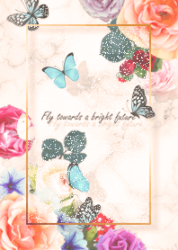 Flower, Butterfly and Marble orange11_2