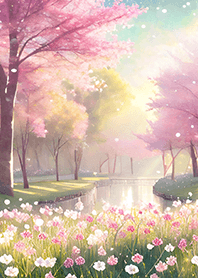 優美な春の風景の着せかえ(Spring-823)