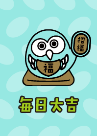 Great luck every day! Daruma Owl / MintG