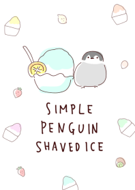 Simple penguin shaved ice.
