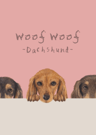 Woof Woof - dachshund L - PINK LEMONADE