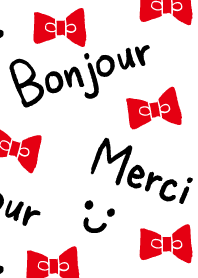 Bonjour Merci Ribbon joc