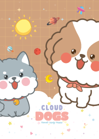 Dog Cute Cloud Brown