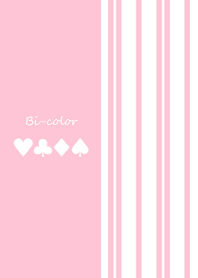 Bi-color -Pastel pink stripe-