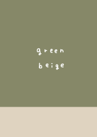 green and beige. Two tone.