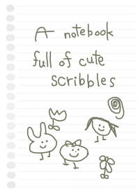 A notebook full of cute scribbles