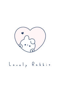 กระต่ายหัวใจ / pink+navy.