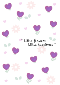 Mini violet heart flowers 17