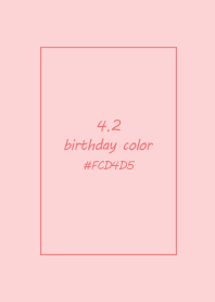 birthday color - April 2