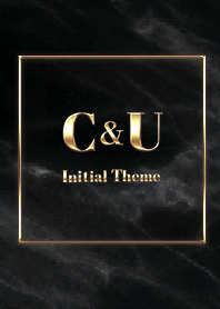 [ C&U ] Initial Theme Gold Black