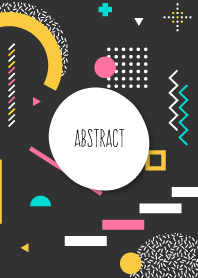 Abstract Geometric Colorful Black 3