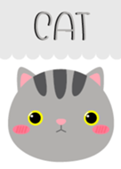 Simple Lovely Gray Cat Theme