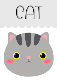 Simple Lovely Gray Cat Theme