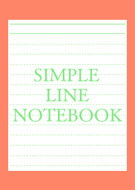 SIMPLE GREEN LINE NOTEBOOKj-APRICOTCOLOR
