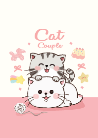 Cat couple : pink lover