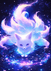 Nine-tailed fox of the night galaxy JP