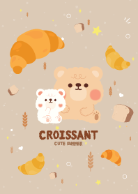 Teddy Bear Croissant Kawaii