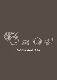 Rabbit and Tea -brown-