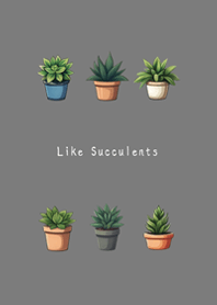 Like succulents(fog gray)