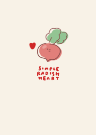 simple radish heart beige