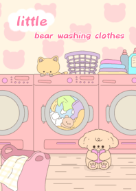 little bear washing clothes