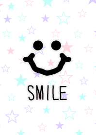 Colorful star smile2 -White-joc