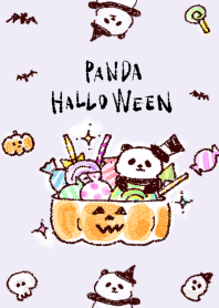 簡單的 熊貓 萬聖節 白色 紫色