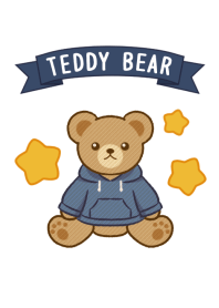 Teddy Bear[Navy Hoodie]F