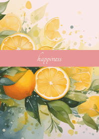 Watercolor lemons light pink