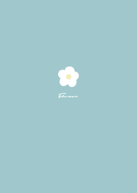 Simple Small Flower/Turquoise Blue Beige