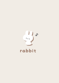 กระต่าย5 โน้ตดนตรี [สีน้ำตาล]