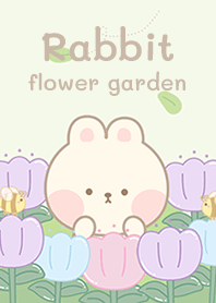 Rabbit in flower garden!